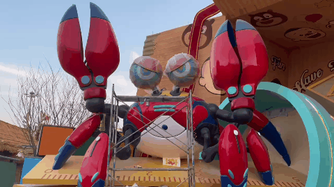 游乐园大型动态螃蟹雕塑